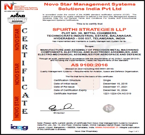 AS 9100:2016 Certification